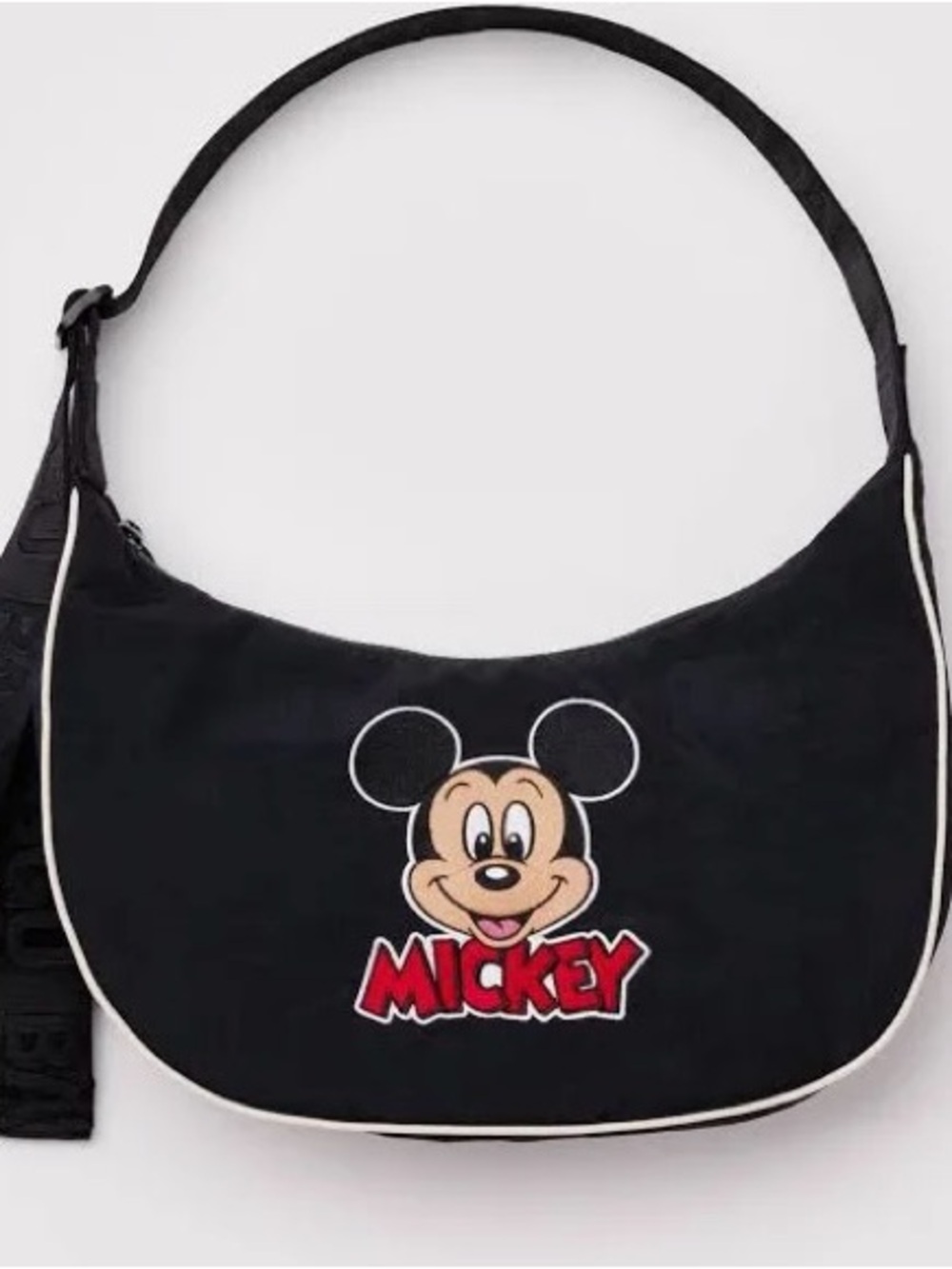 DISNEY | BAGGU Medium Nylon Crescent Bag - Embroidered Mickey Mouse Club